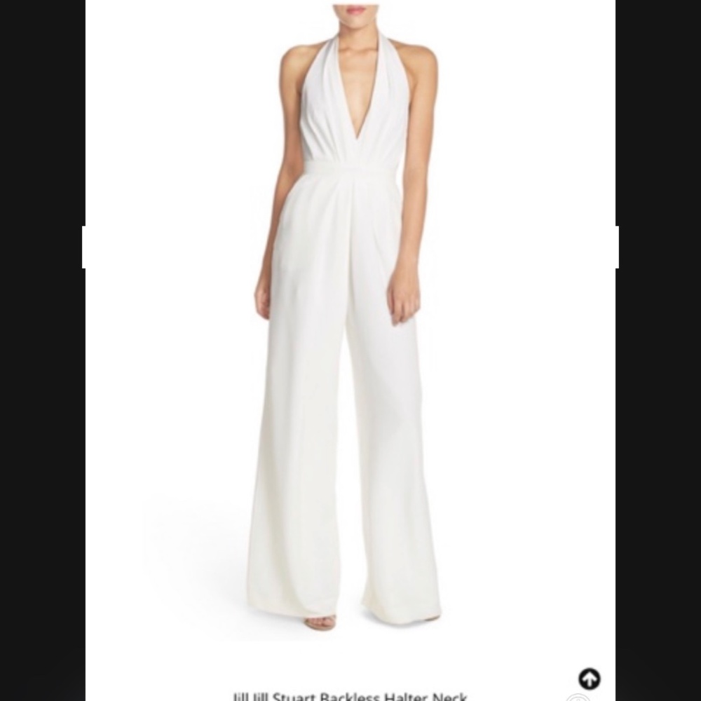 NWT Jill Stuart White Halter Jumpsuit
